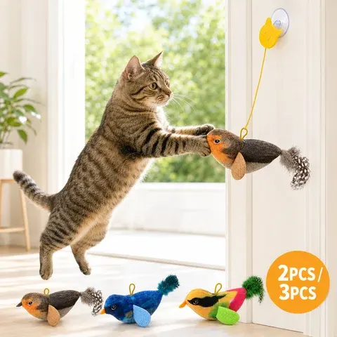 Katzen-Federangel-Spielzeug