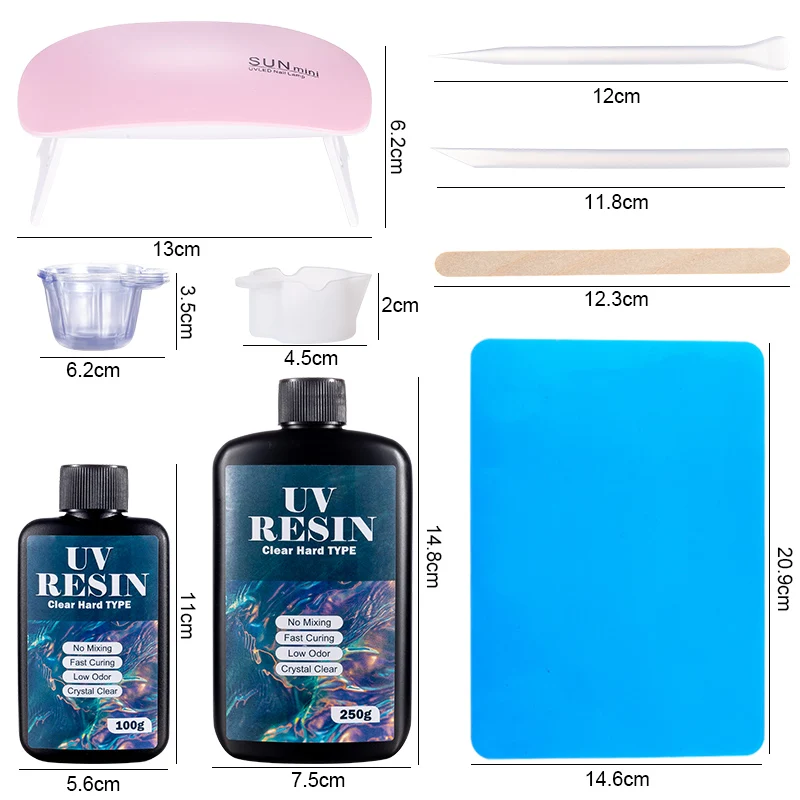 UV-Harz-Set klar, 250 g, schnell härtend 2