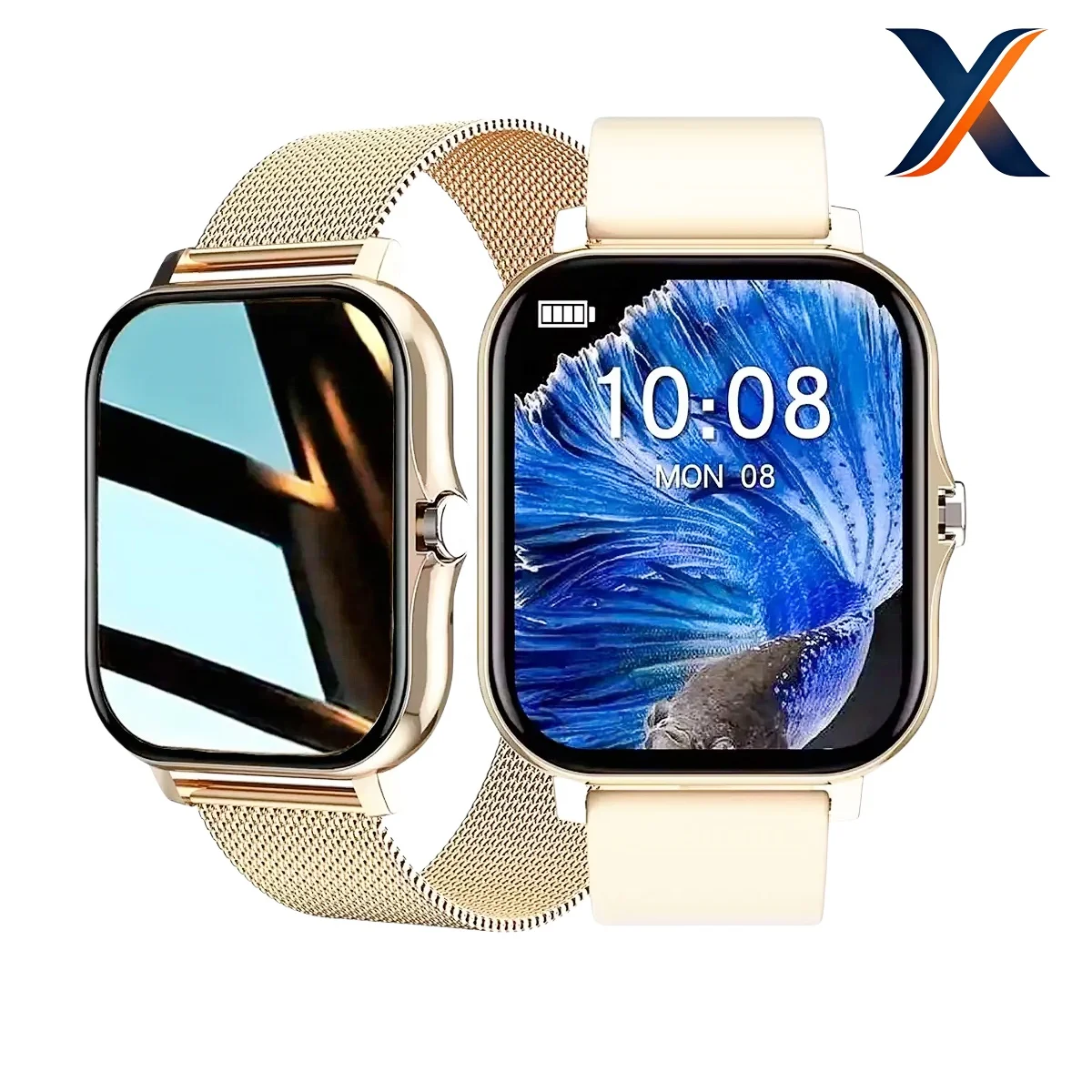 Wasserdichte Smartwatch mit Stahlarmband
