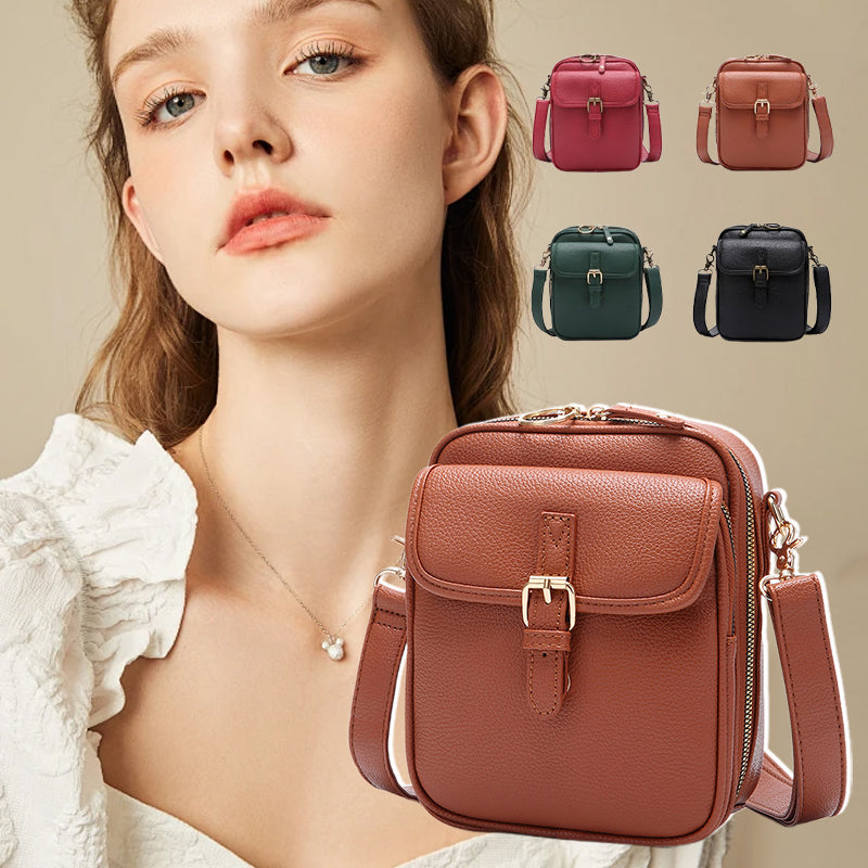 Unisex Vintage Umhängetasche mit Kartenfächern