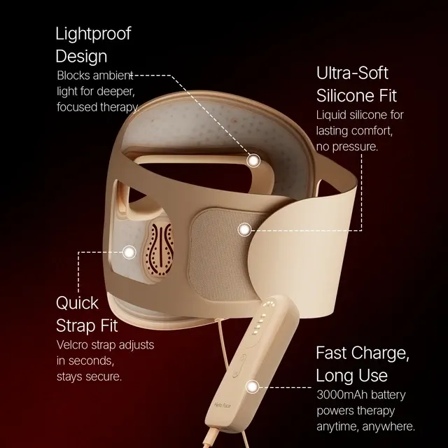 LED-Gesichtsmaske mit 311 LEDs, 4 Modi 4