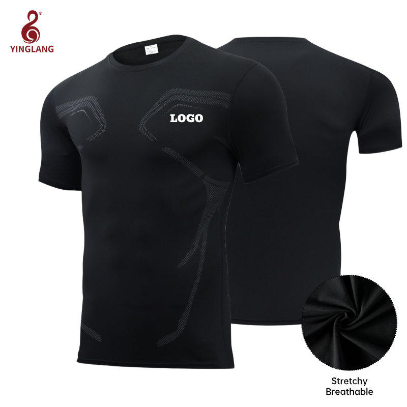 Herren Atmungsaktives Muskelfit Fitness-Shirt
