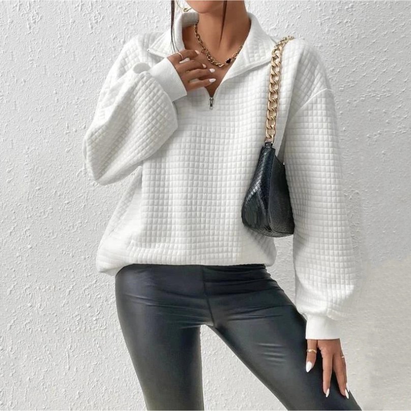 Strickpullover mit Reißverschluss