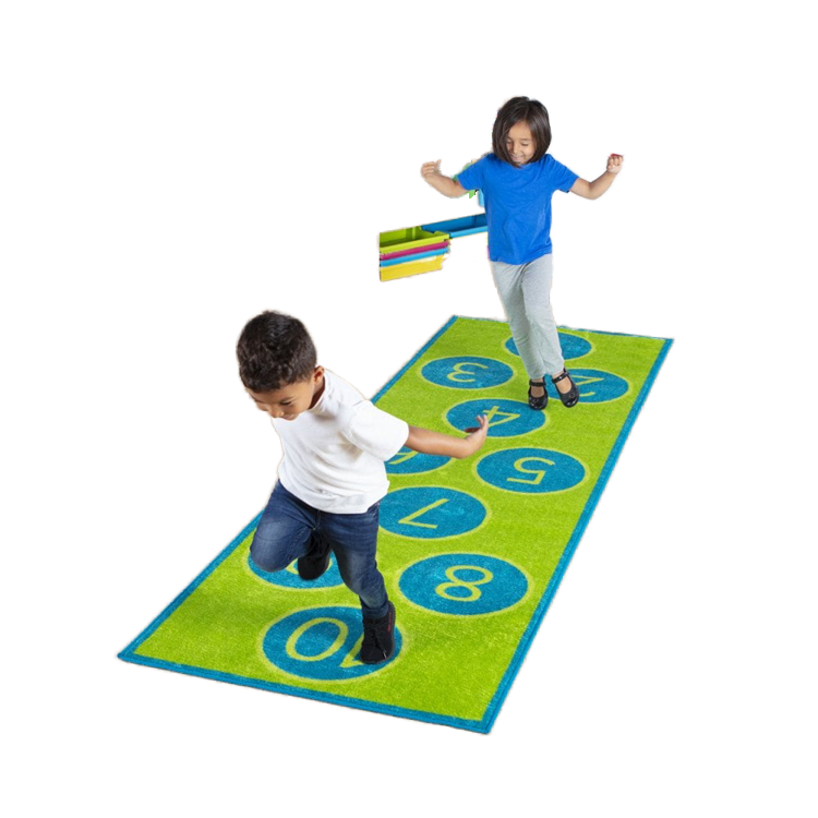 Hüpfkästchen-Teppich 3 m x 1 m, rutschfest