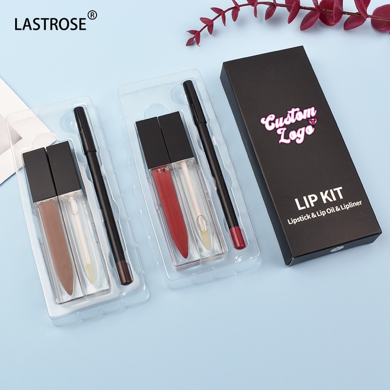 Wasserfestes Matte Lippenstift und Liner Set 3