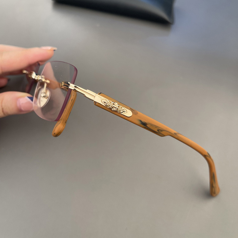 Rahmenlose Blaulichtbrille in Silber 2