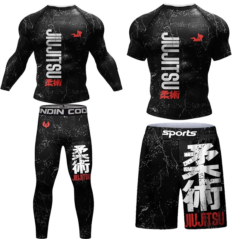 BJJ Rashguard Herren Shorts Set Brasilien