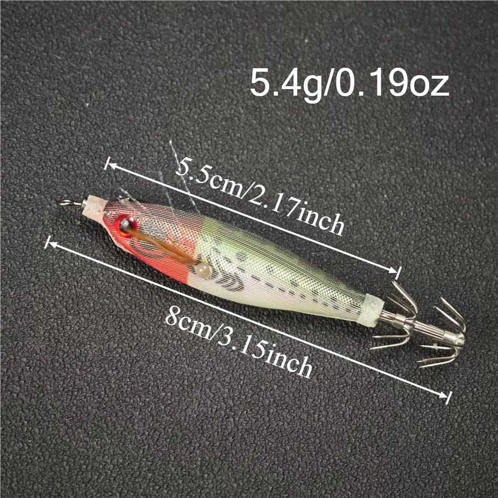 UV-Tintenfisch-Jig-Set mit Tackle-Box, 5-teilig 4