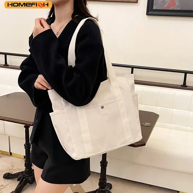 Vielseitige Canvas-Schultertasche für Schüler 1