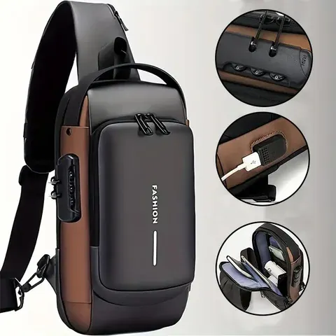 Diebstahlsichere Brusttasche