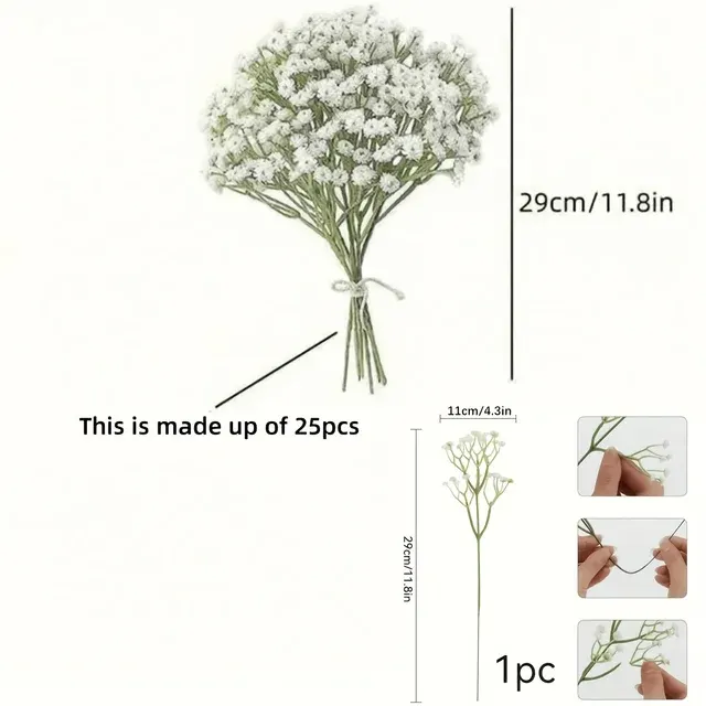 Künstliche Schleierkraut-Blumen 3