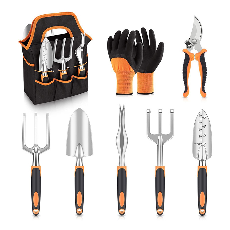 Aluminium Gartenwerkzeug Set mit Gartenschere 4