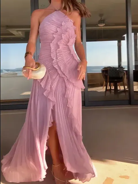Neckholder-Abschlussballkleid 3