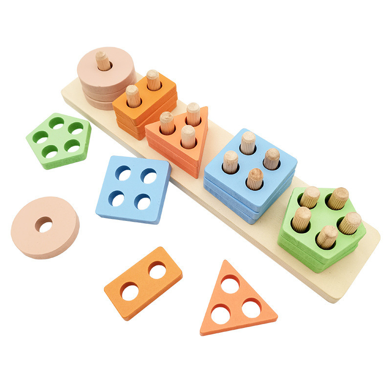 Schadstofffreie Holz-Stapelbausteine für Kleinkinder 4