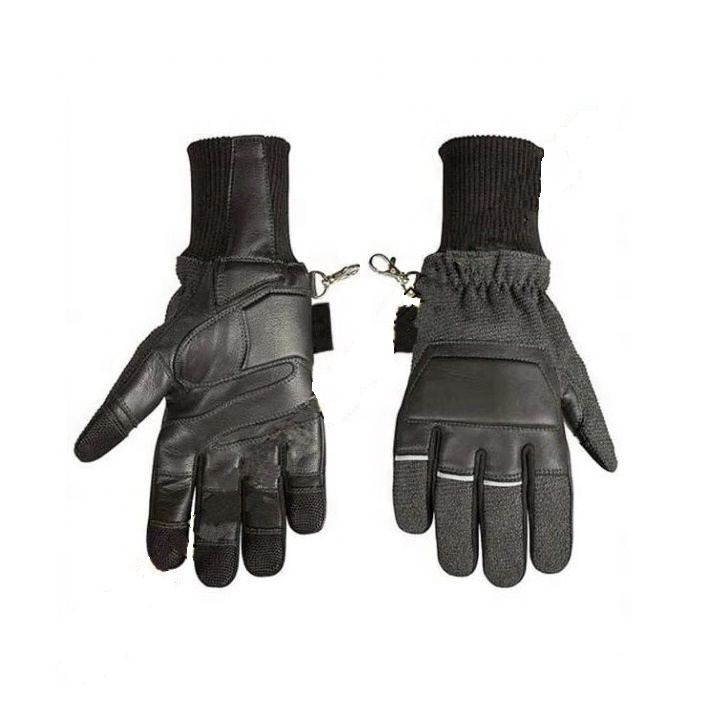 Feuerfeste Feuerwehr-Lederhandschuhe mit Stulpe 2