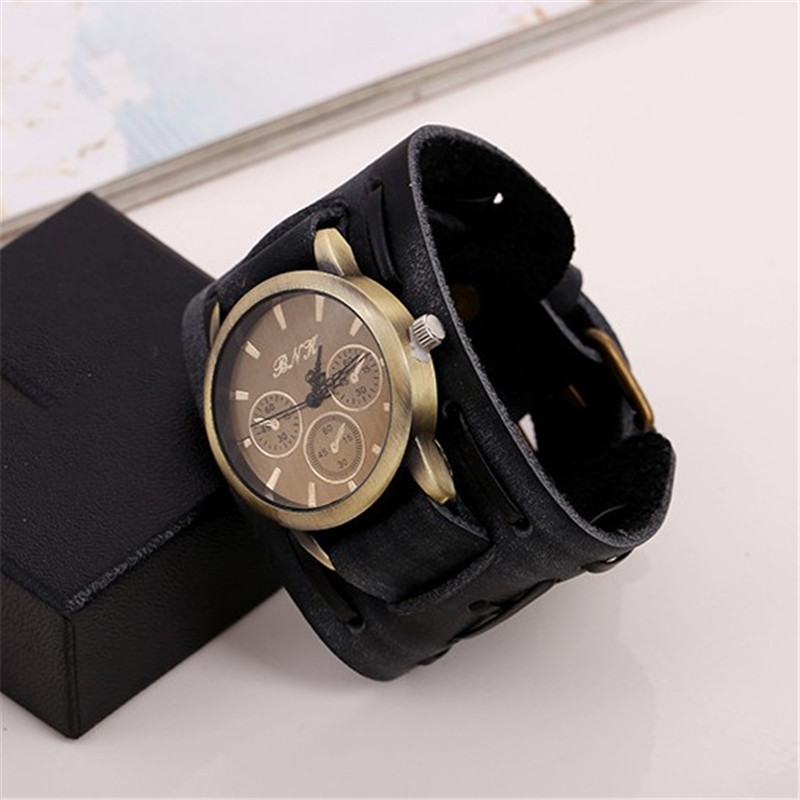 Retro-Lederarmbanduhr