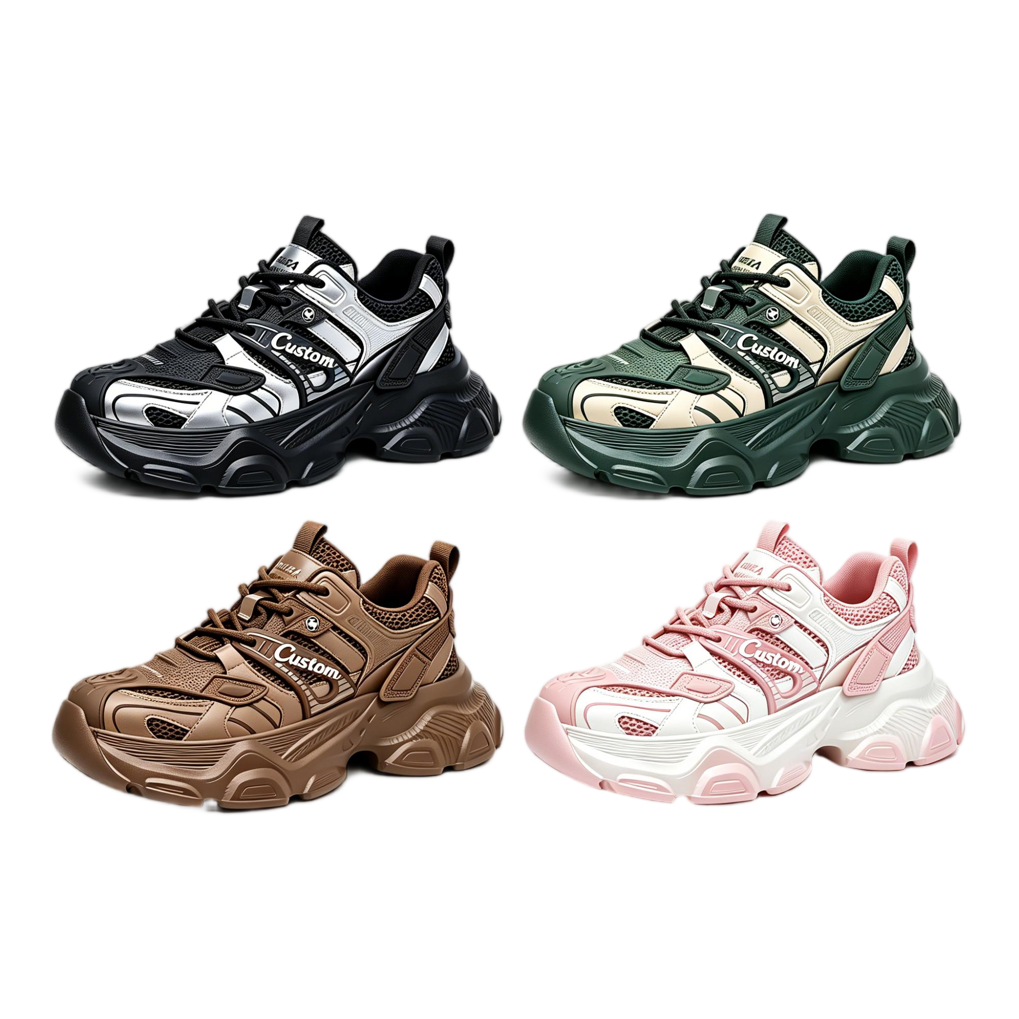 Mikrofaser-Mesh-Sneaker mit Plateau 2