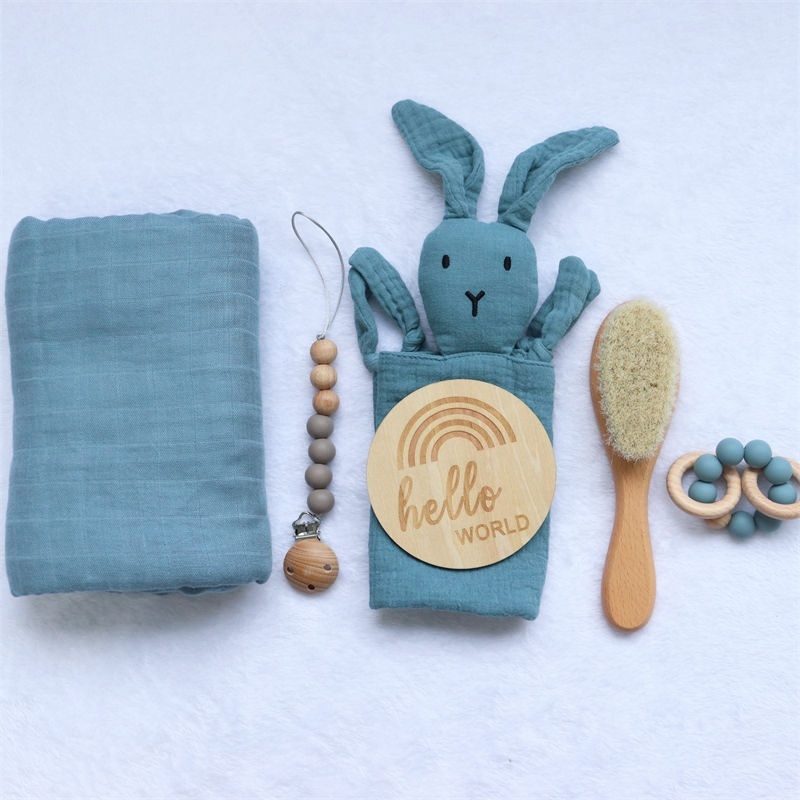 4-teiliges Baby-Geschenkset aus Baumwollmusselin 2