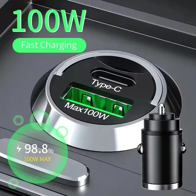 Mini-Typ-C-Autoladegerät 100 W, Dual-Port 2