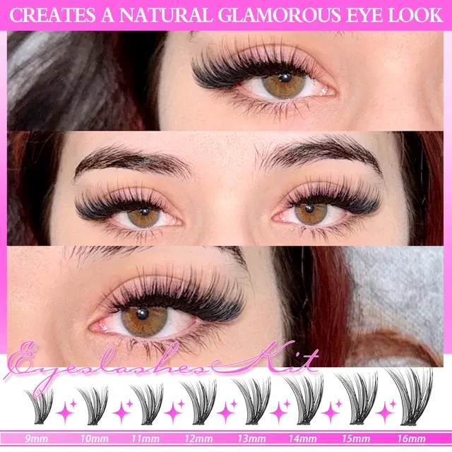 Natürliches 30D 40D Wimpern-Set, ultraleicht 4