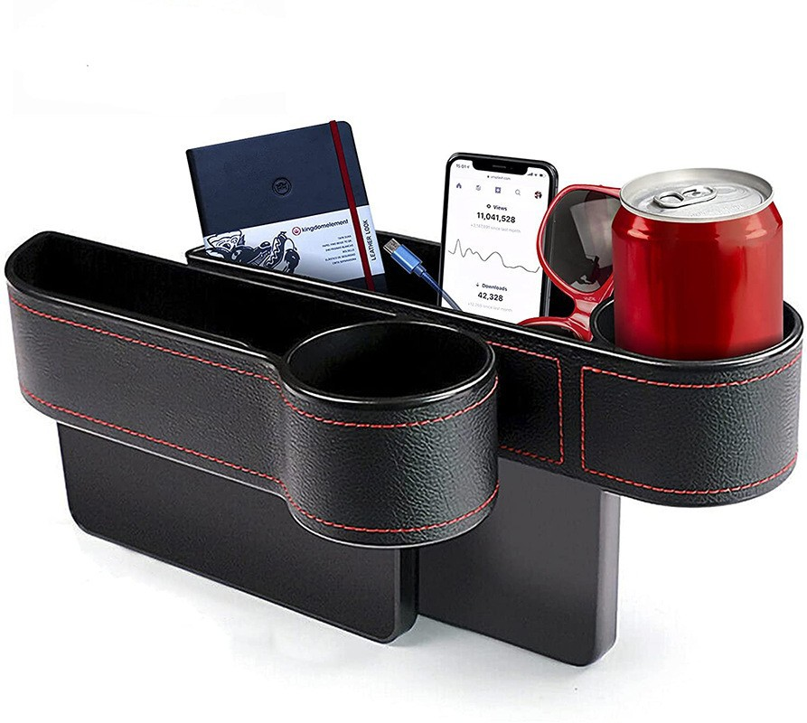PU-Leder Autositz-Organizer mit USB