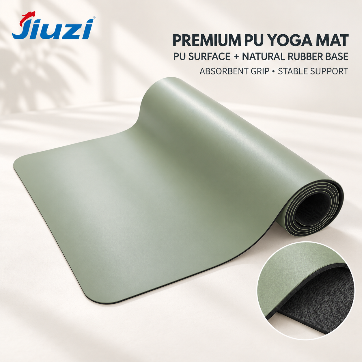 Faltbare PU-Yogamatte mit rutschfester Oberfläche