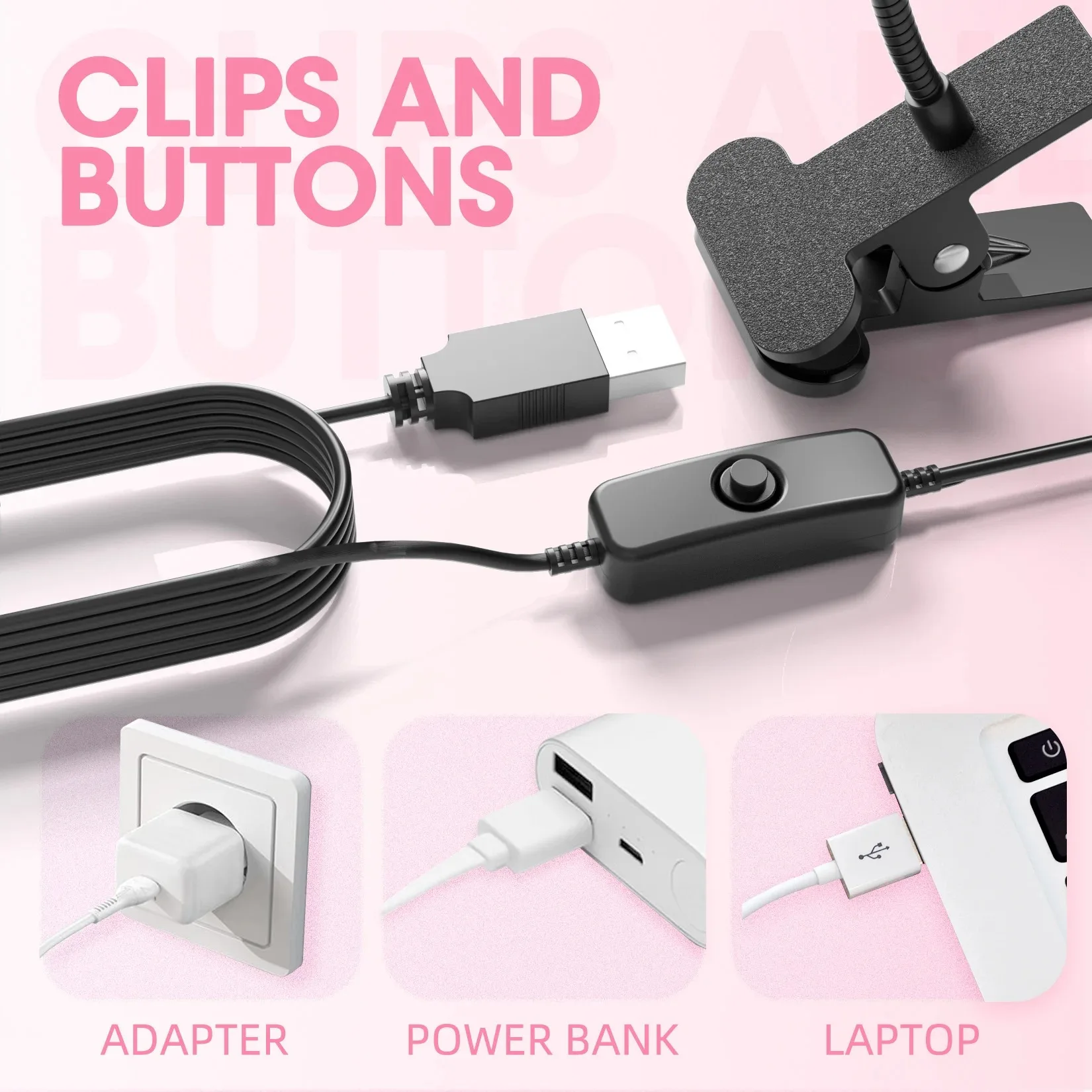 Mini-UV-Clip-Nagellampe mit USB-Anschluss 4