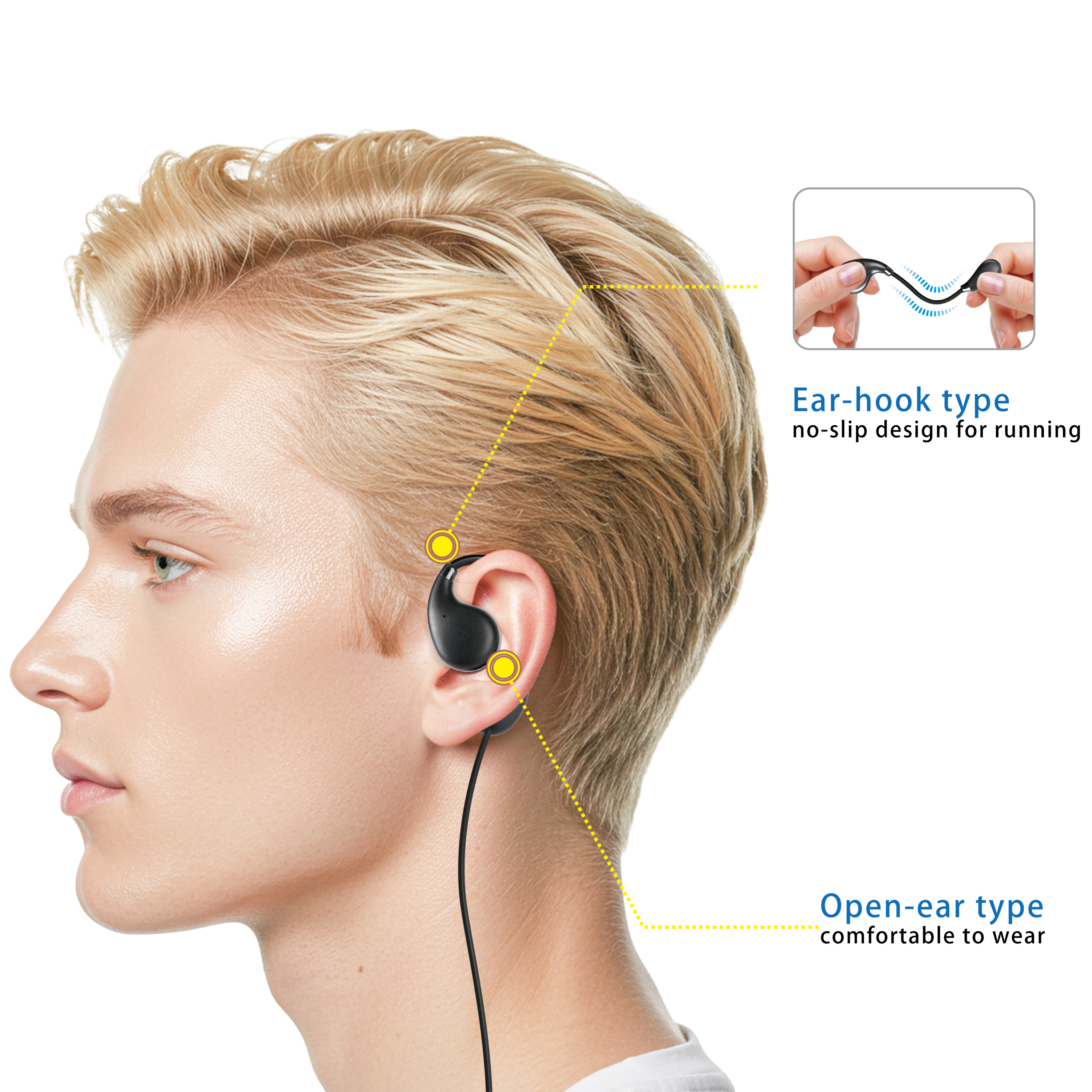 Offene Ohrhörer Typ-C Kabel Bassstark 2