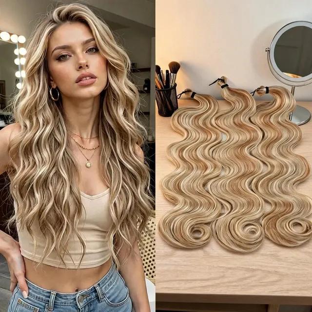 Ombré Body Wave Crochet Haarverlängerung 26 Zoll 2