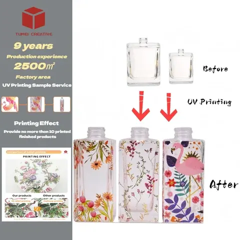 3D-bedruckte Glas-Parfümflasche mit UV-Druck
