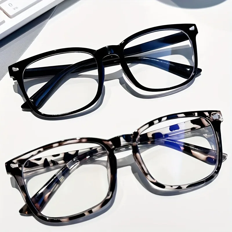 Leichte quadratische PC-Brille mit Klarglas 4