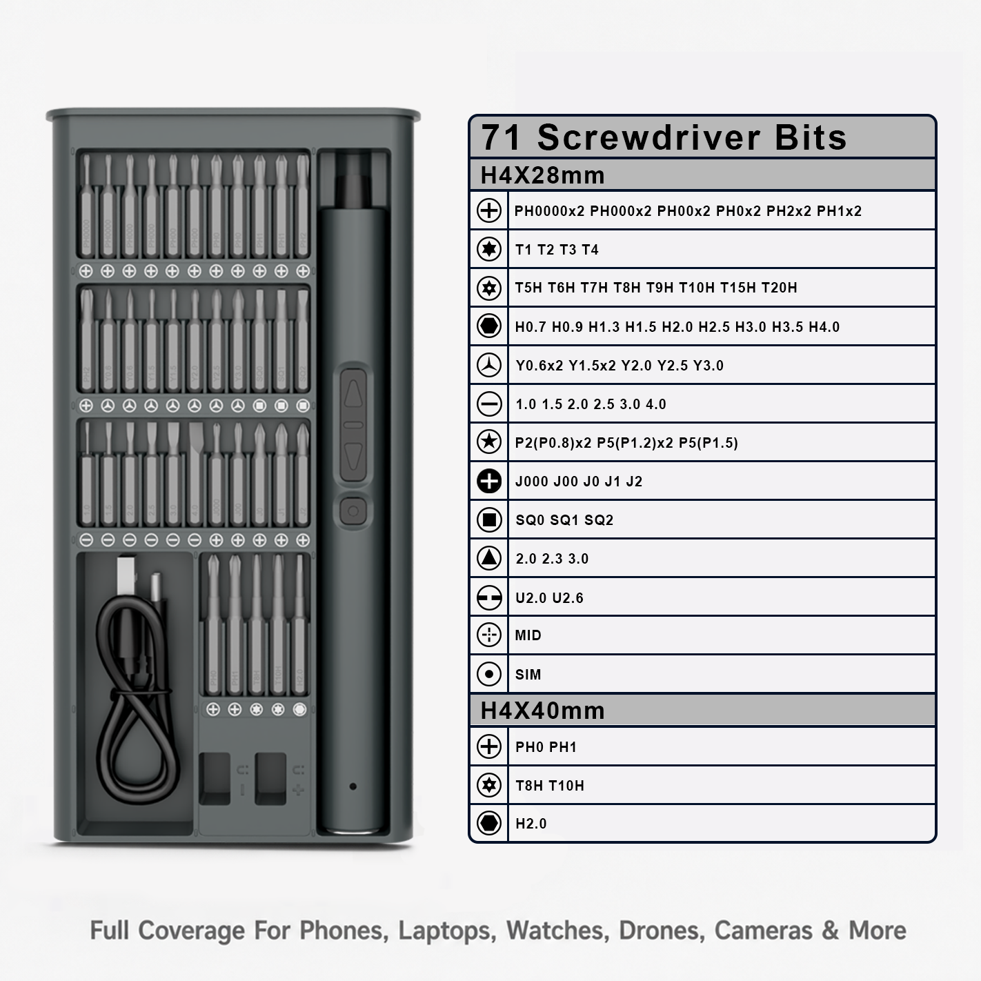 75-in-1 Mini-Präzisionsschraubendreher-Set, magnetisch 4