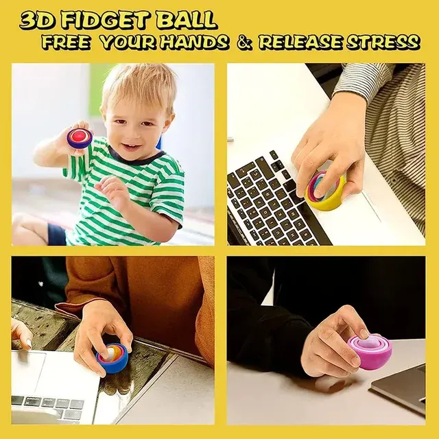 3D Rotation Gyro Fidget Ball, Sensorik-Spielzeug 4