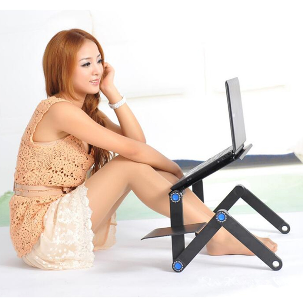 Höhenverstellbarer Laptoptisch aus Aluminium, faltbar 4