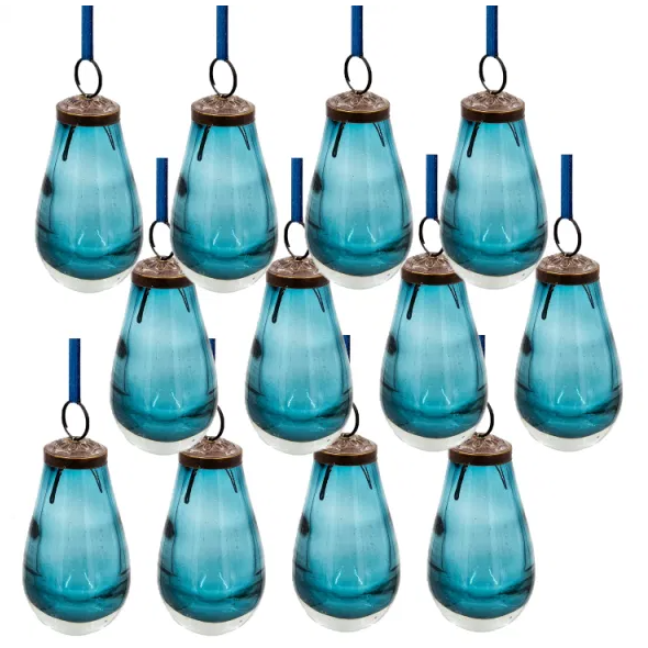 6er Set Glas-Christbaumkugeln Weihnachtsdeko 3