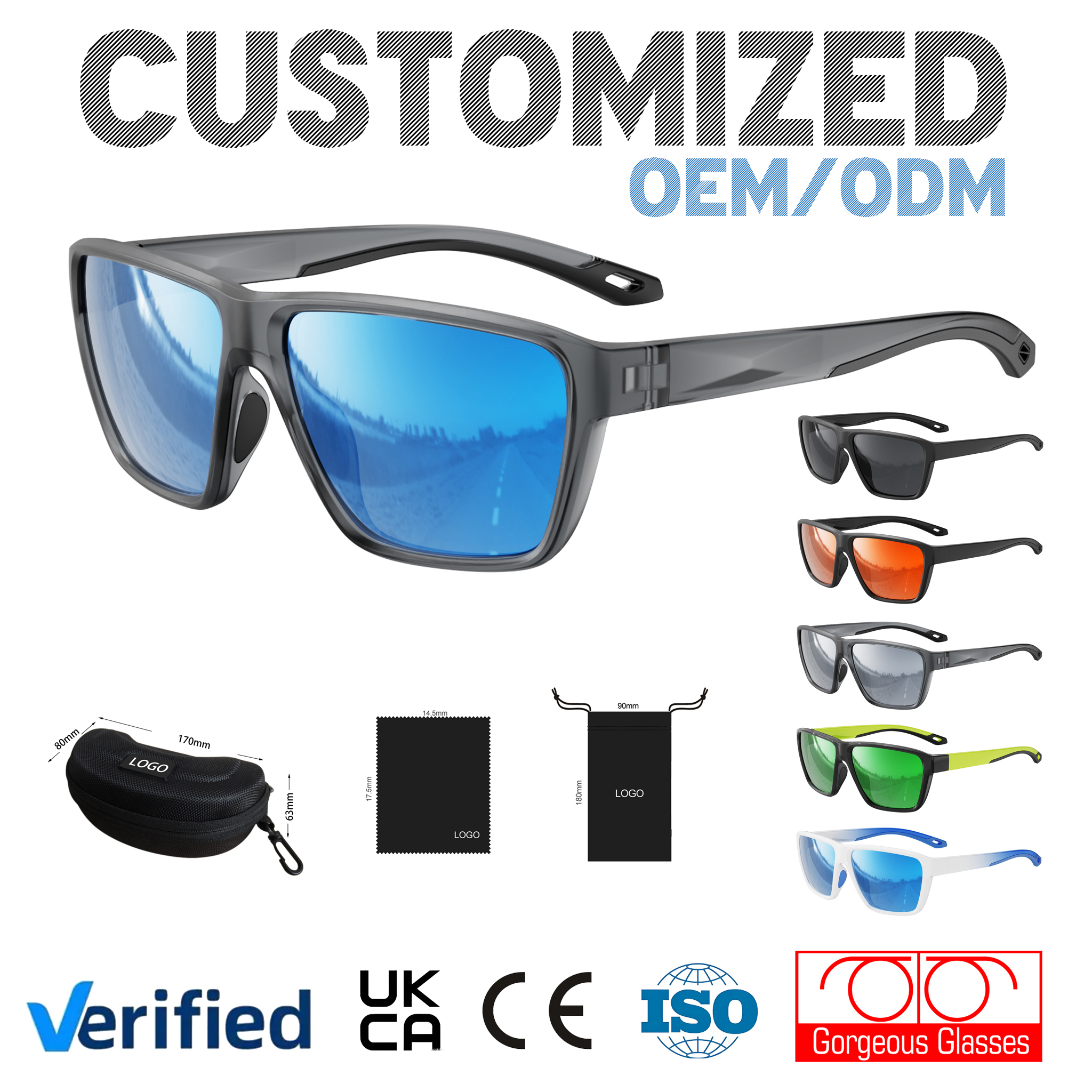 Polarisierte TR90 Outdoor Sportbrille für Herren