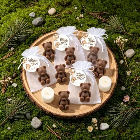 Bären-Gastgeschenk-Kerze
