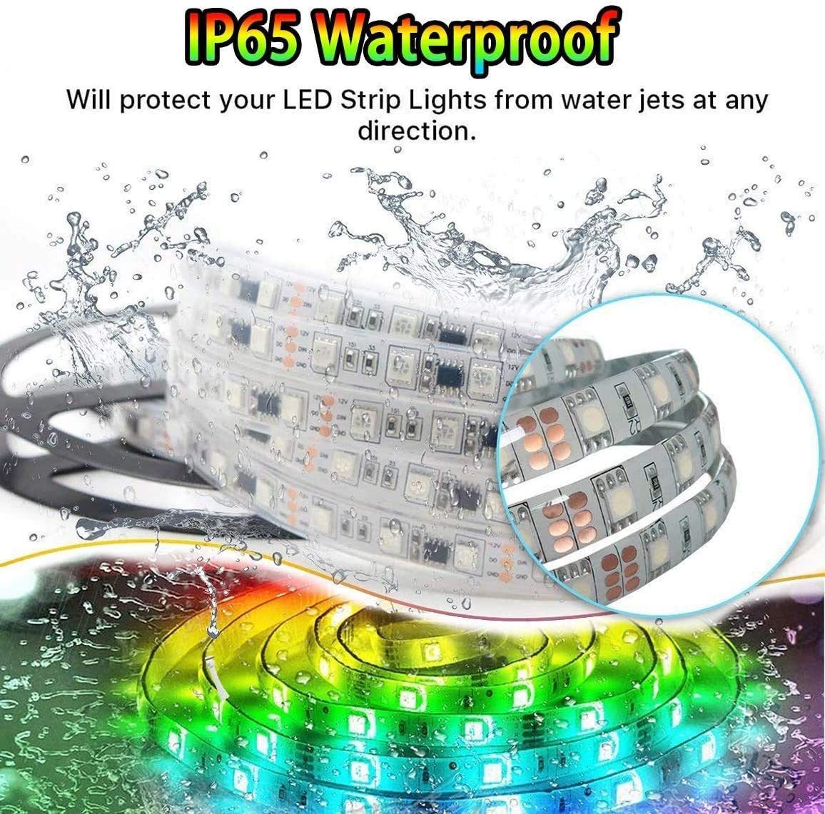 Wasserdichter RGBIC LED Streifen 10 Meter 2