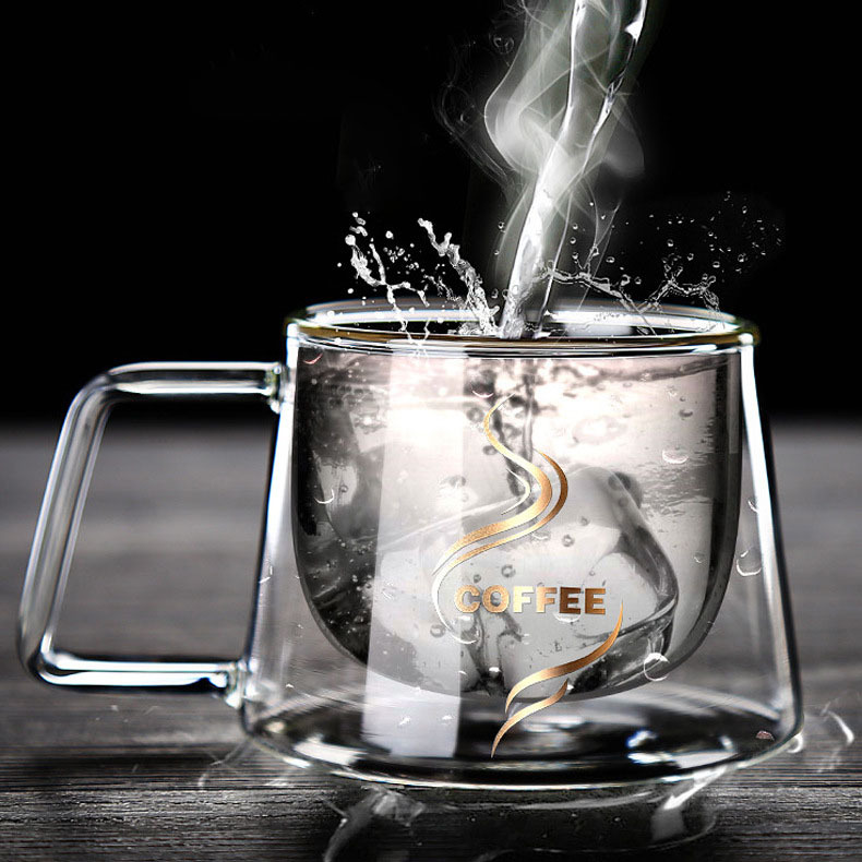 Doppelwandige Espressotasse aus Glas, 200 ml 4
