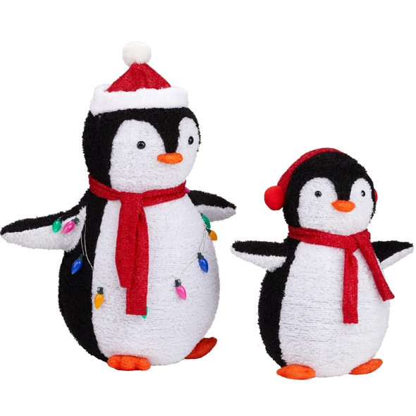 beleuchtete Pinguin-Deko