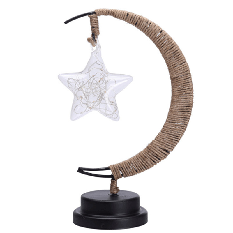 LED-Weihnachtslichter mit Stern und Mond