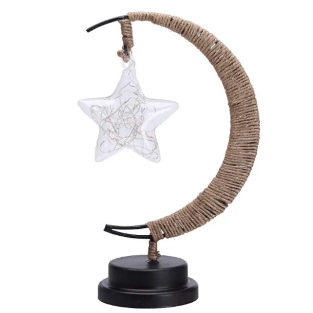 LED-Weihnachtslichter mit Stern und Mond