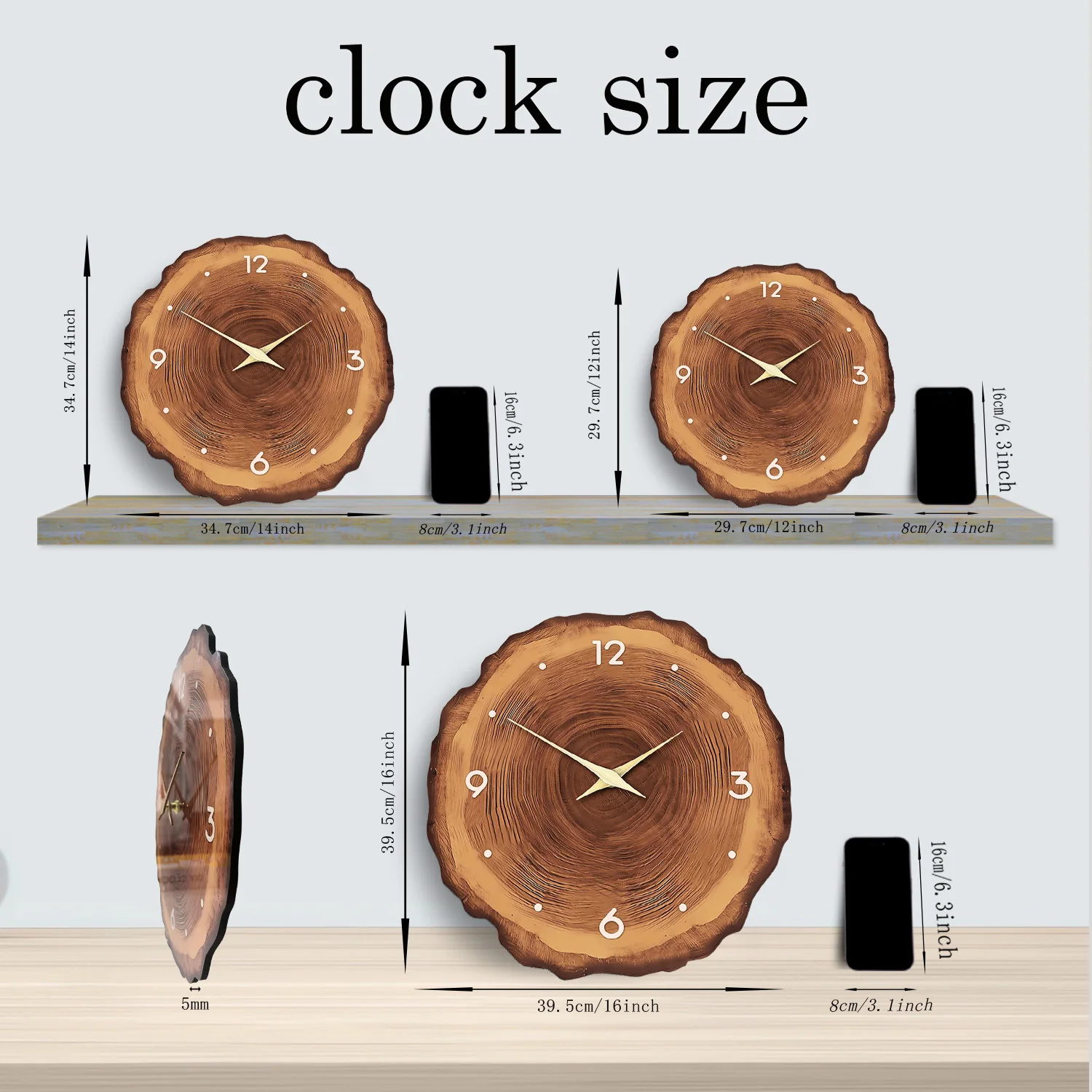 Holz-Wanduhr 3