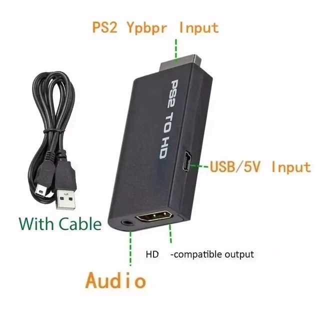 PS2-zu-HDMI-Konverteradapter mit Audio 4