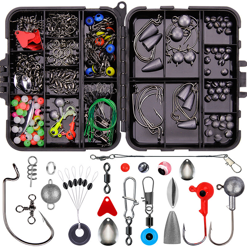 257-teiliges Angelzubehör-Set mit Aufbewahrungsbox