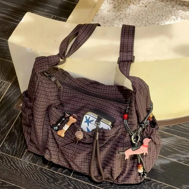 Nylon-Schultertasche