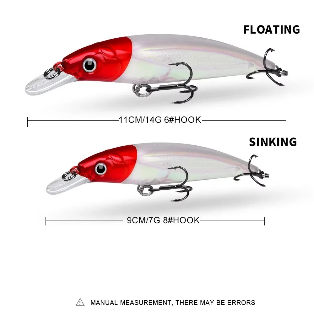 Bionischer Minnow-Köder 7–40 g 3