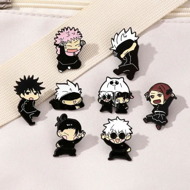 8-teiliges Emaille-Anstecker-Set Anime 3