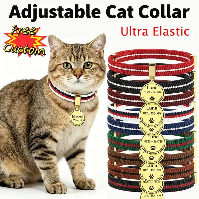 Katzenhalsband mit Gravur 2
