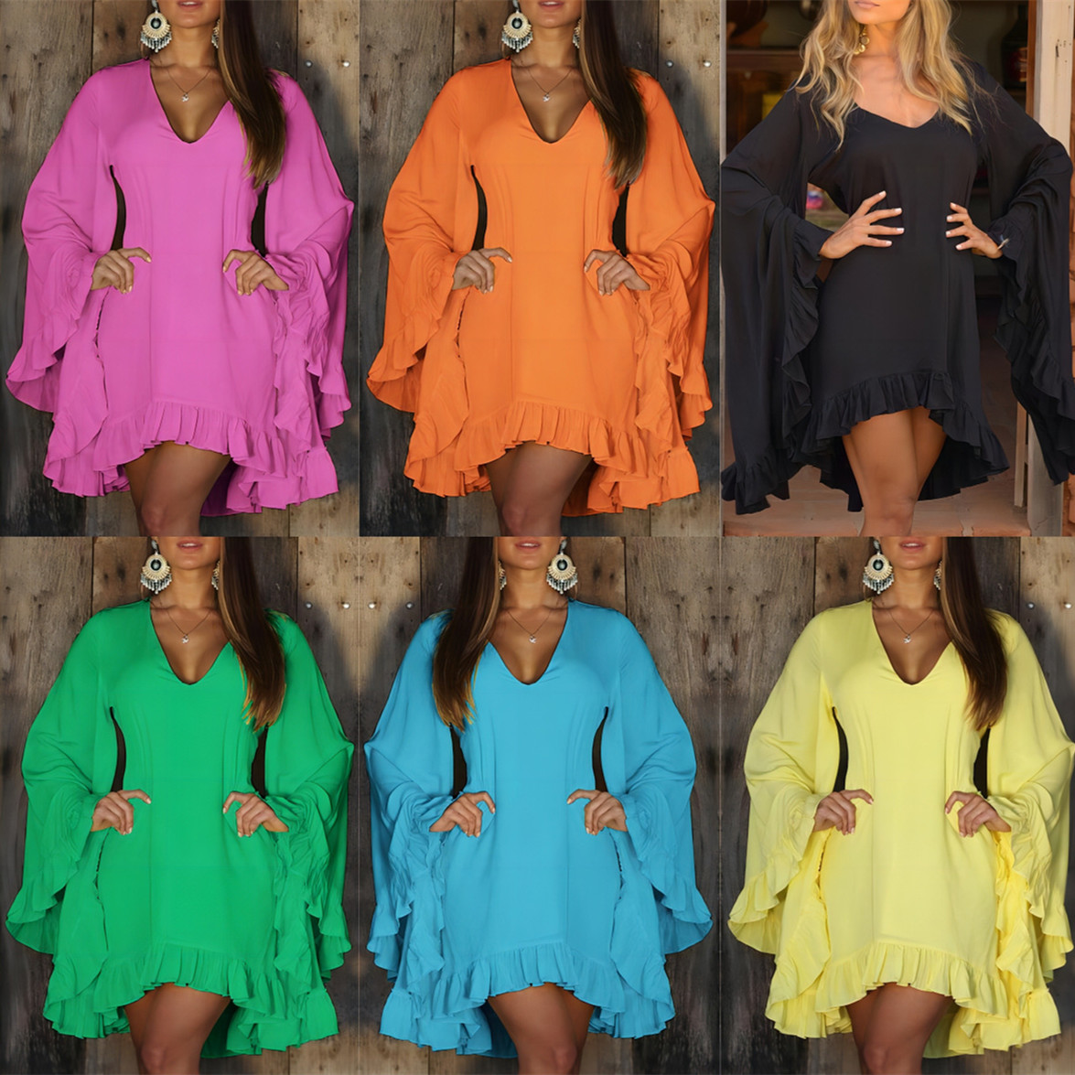 Asymmetrisches Kleid